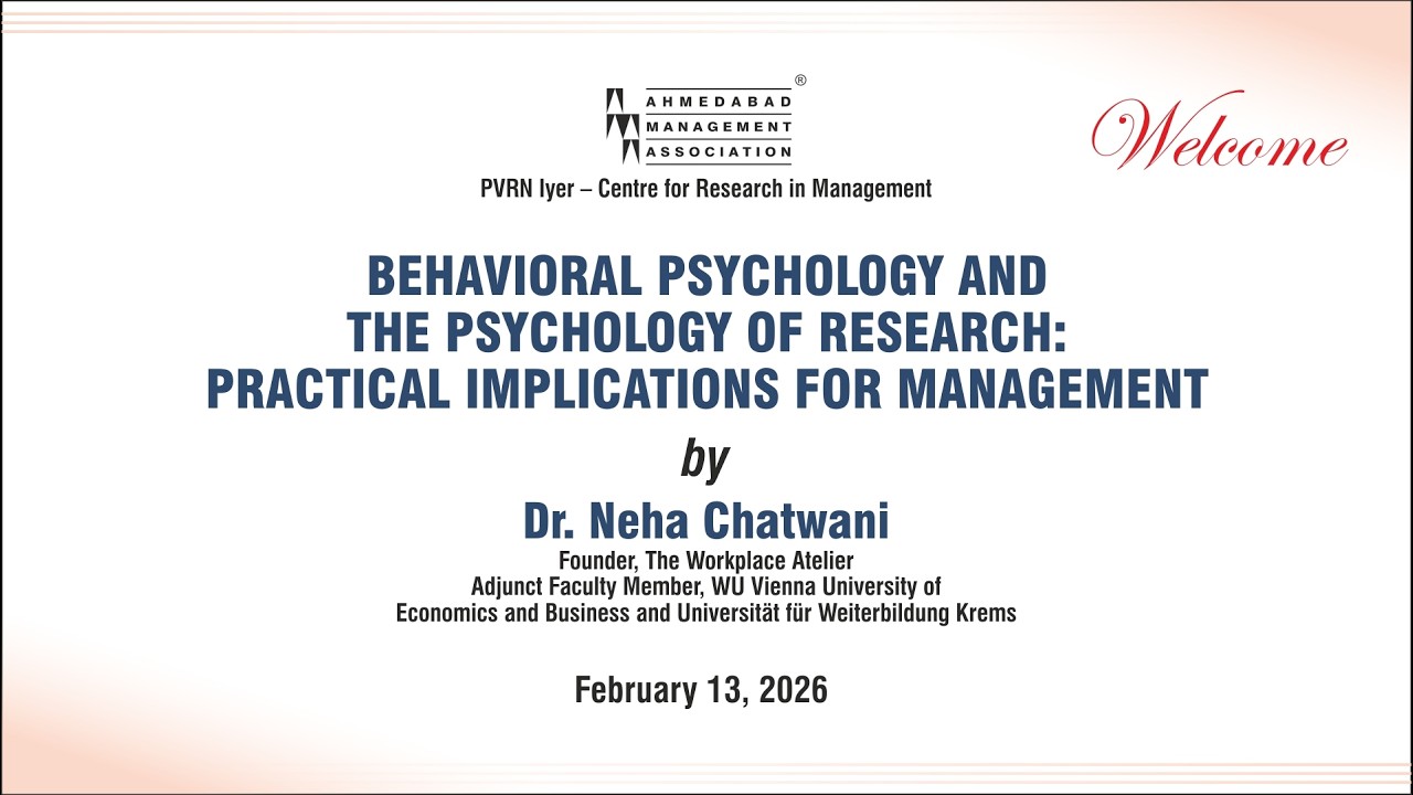 BEHAVIORAL PSYCHOLOGY AND THE PSYCHOLOGY OF RESEARCH: PRACTICAL IMPLICATIONS FOR MANAGEMENT at AMA