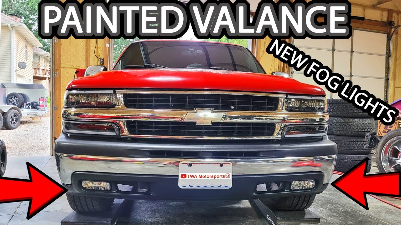Painting Factory Valance and Installing New Fog Lights on the NBS Silverado Shop Truck