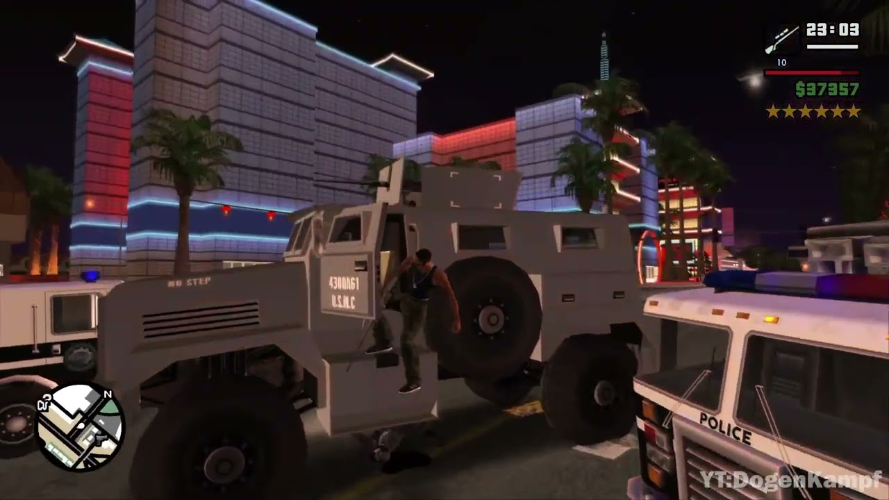 GTA San Andreas - The High Roller Rampage + Six Wanted Level Escape
