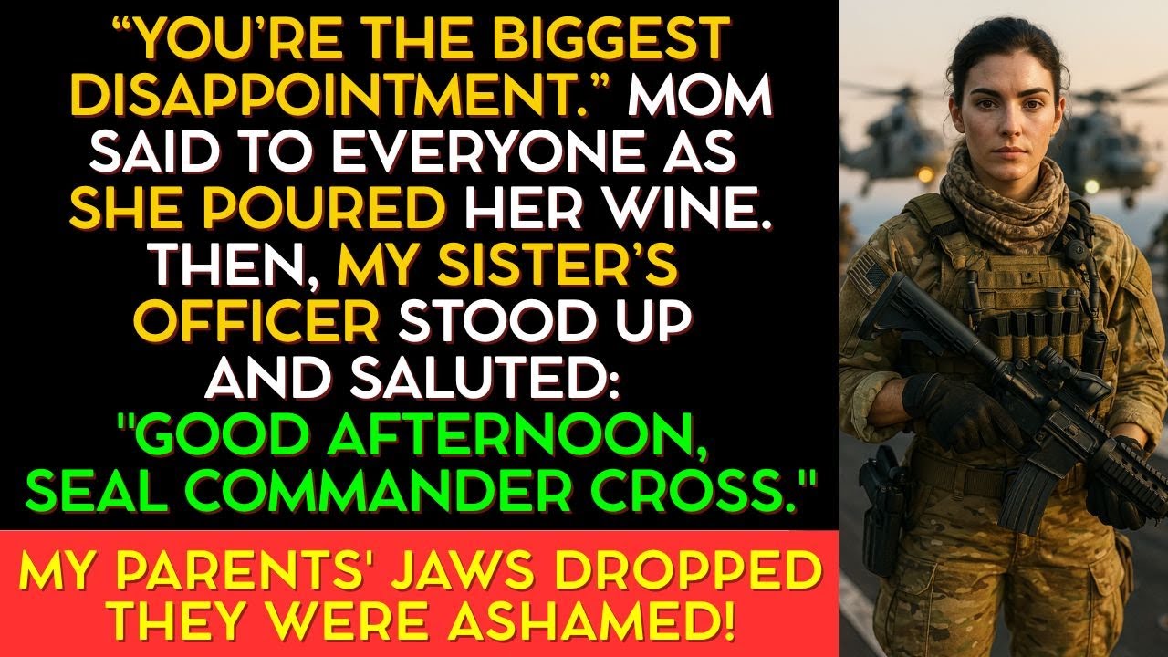 Family Called Me a Failure — Until My Sister's Officer Saluted Me and Said: 'SEAL Commander.'