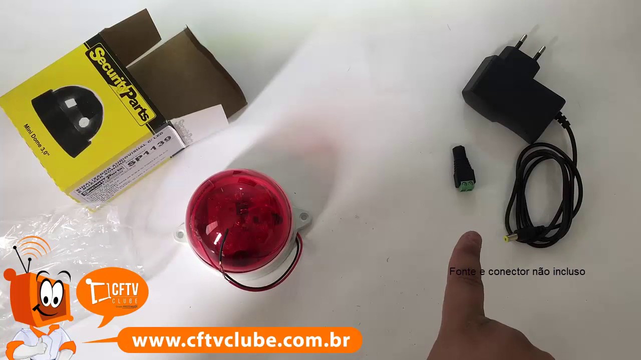 SINALIZADOR AUDIOVISUAL C/ LED E BUZZER SONORO