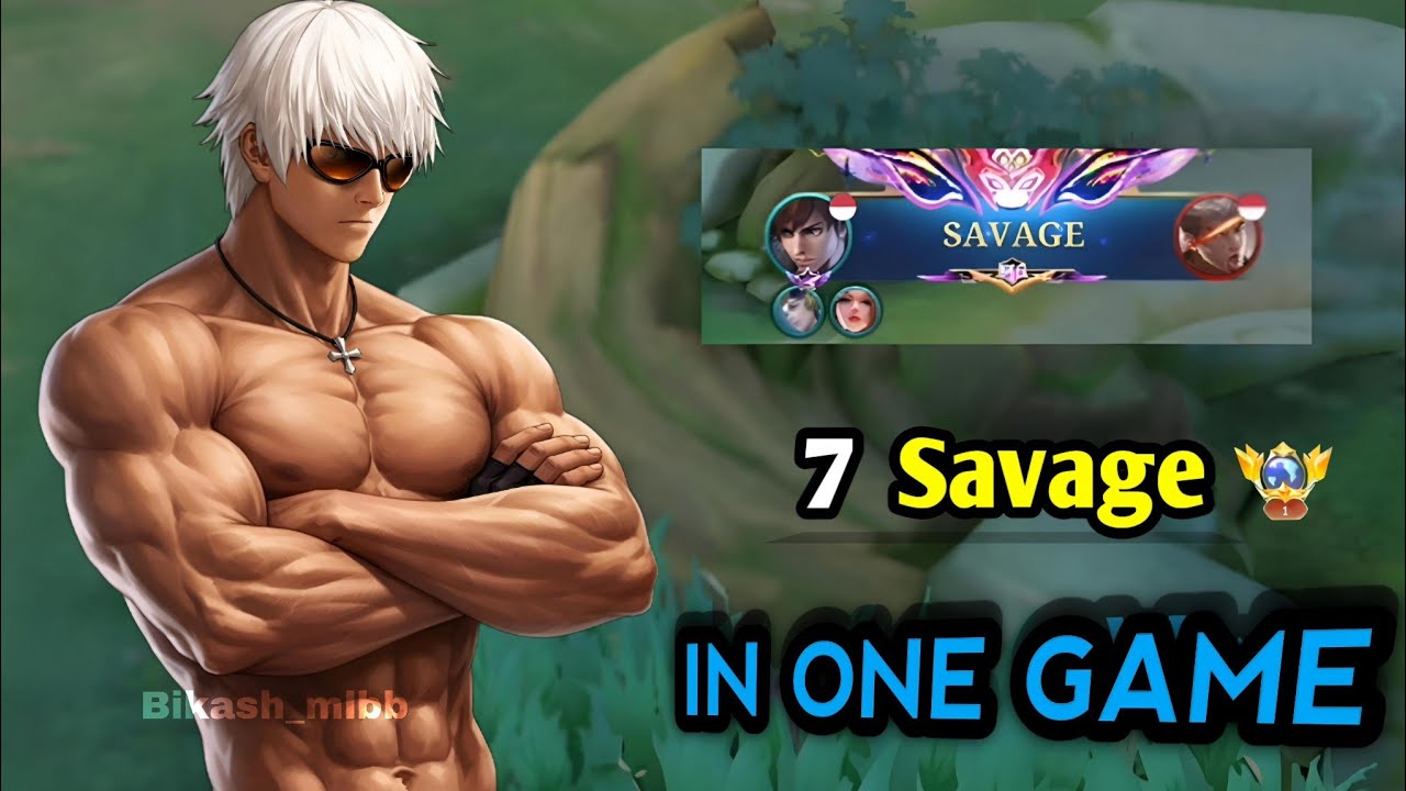 Gusion This game 7 Savage in one game !! ☠️⚡ New kof mode ( mlbb ) 