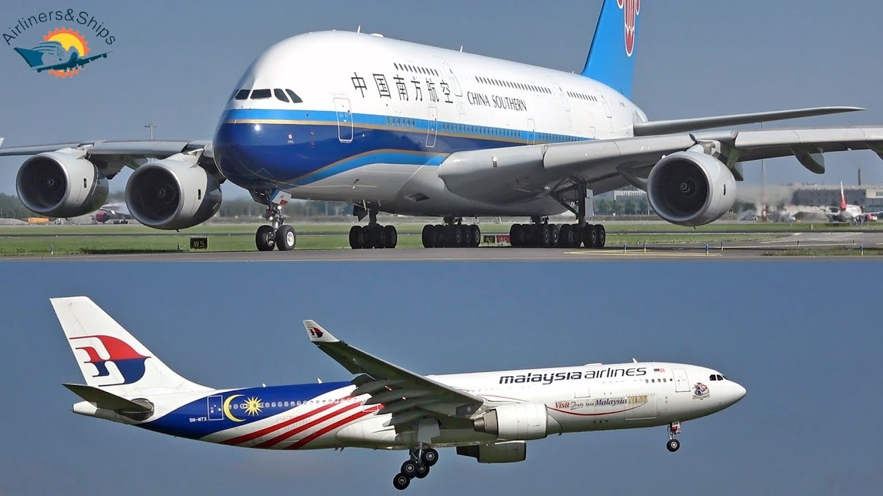 AMSTERDAM Schiphol Airport Planespotting September 2021 Part 1/2 with China Southern AIRBUS A380