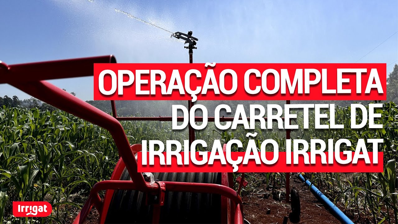 Operação completa do carretel de irrigação Irrigat