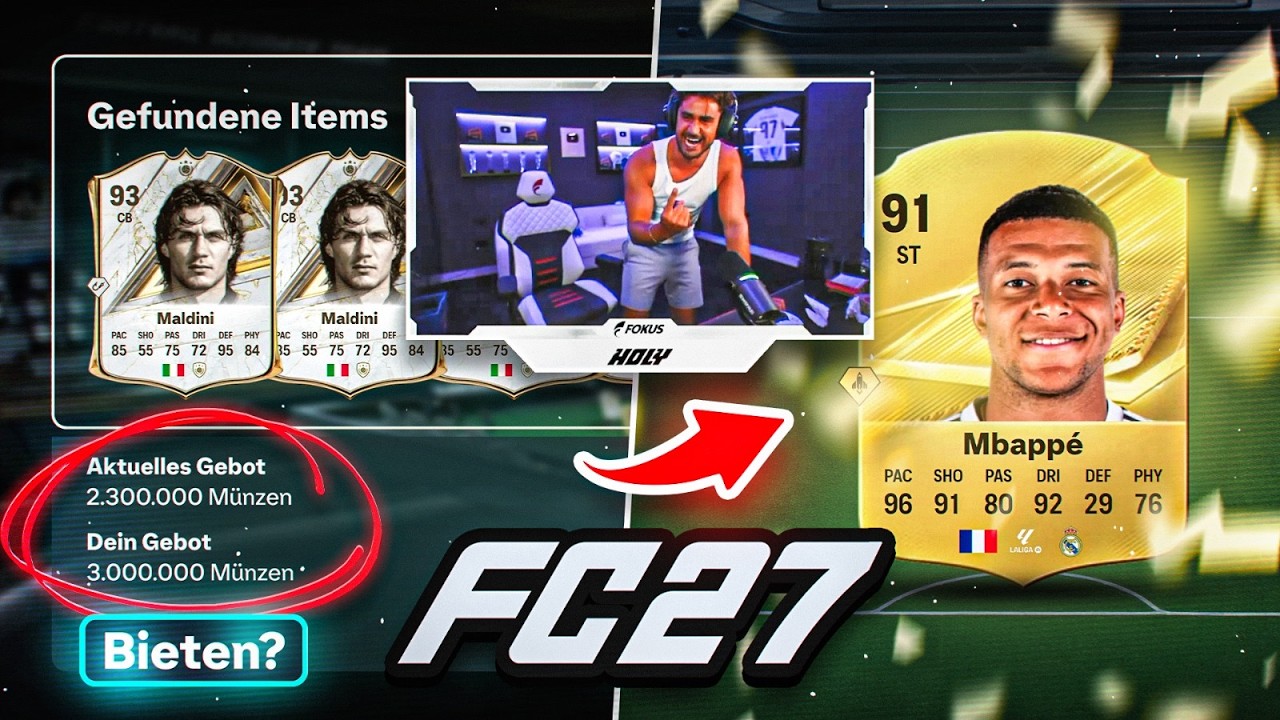 KAUFE ICH MBAPPE F&Uuml;R 3MIO M&Uuml;NZEN?😱 Erstes RTG Team in EA FC 27 Streamingvilla 🔥