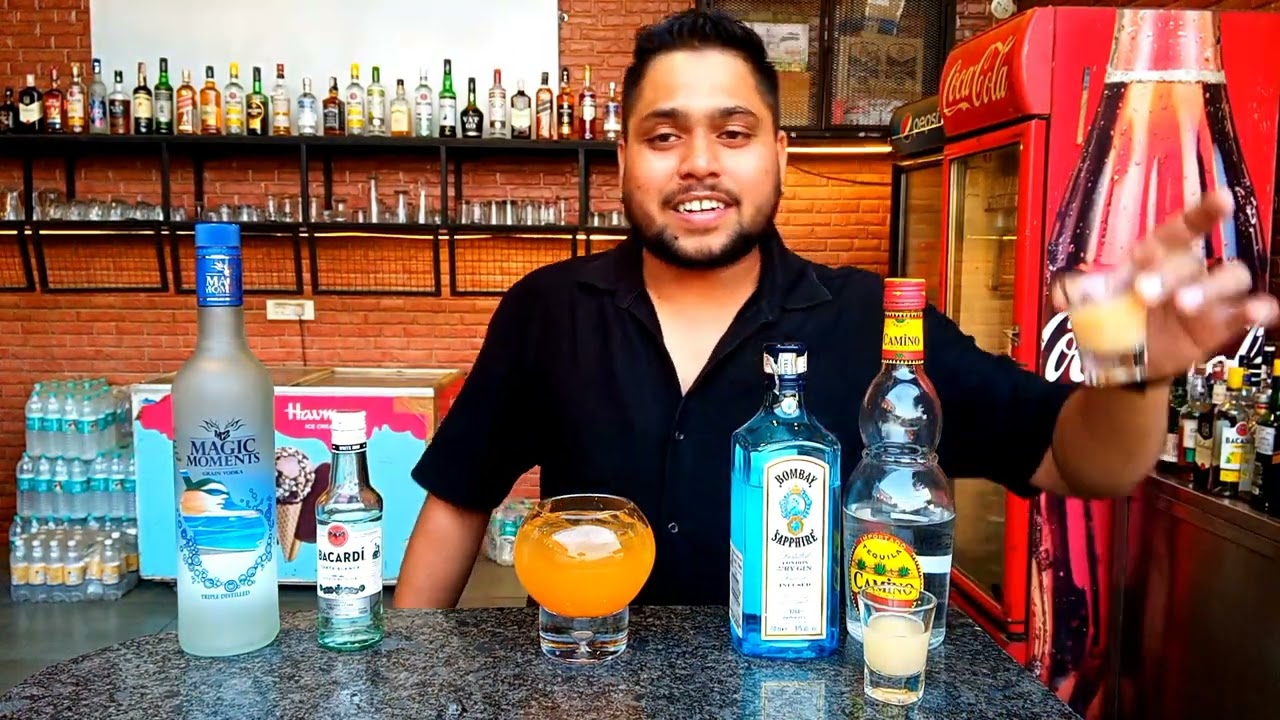 vodka rum Gin tequila cocktail recipe #viral#drink #bartender #cocktail #cocktail Chanel #bartender