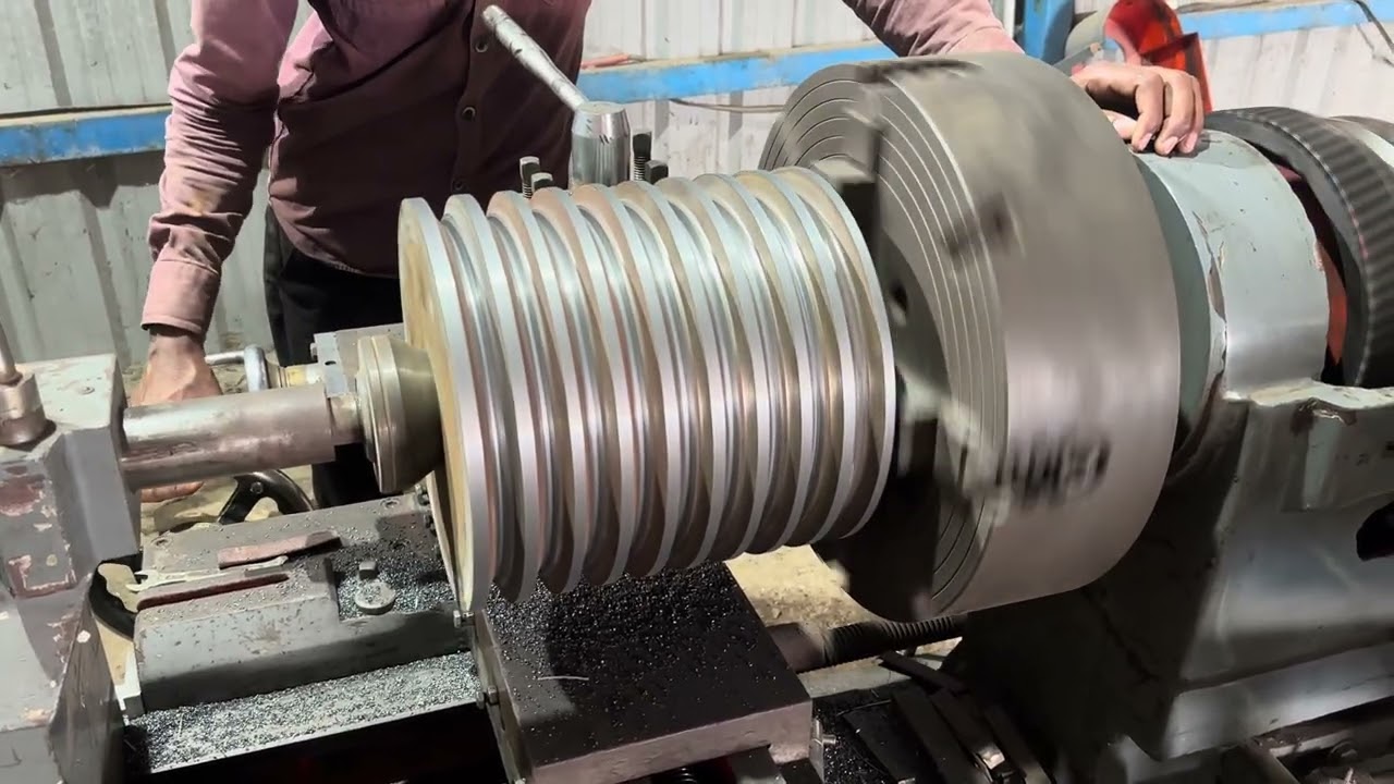 Casting pulley group machining lathmachine #viral #automobile #youtube #viralvideo #trending #yt ￼￼