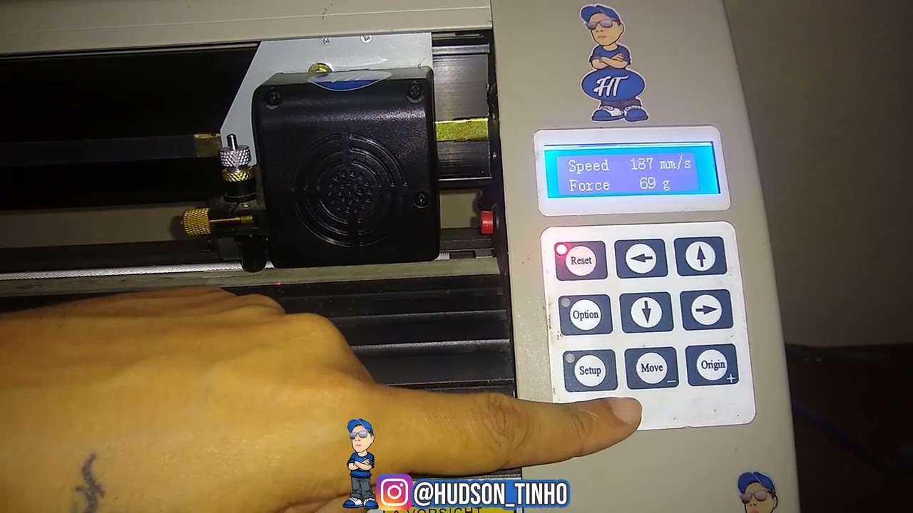 APRENDA A MEXER NO PAINEL DA  PLOTTER JINKA 721