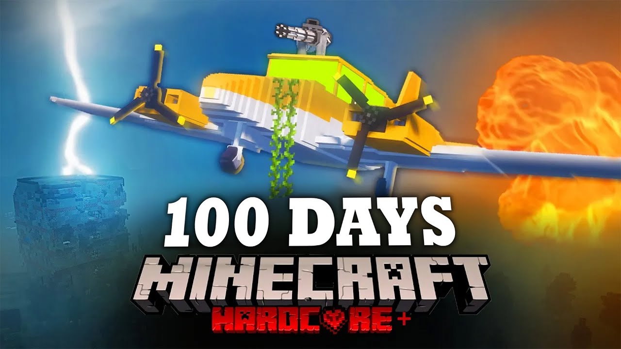 100 DAYS ON A PLANE IN A NATURAL DISASTERS APOCALYPSE IN MINECRAFT, AND HERE’S WHAT HAPPENED! #2