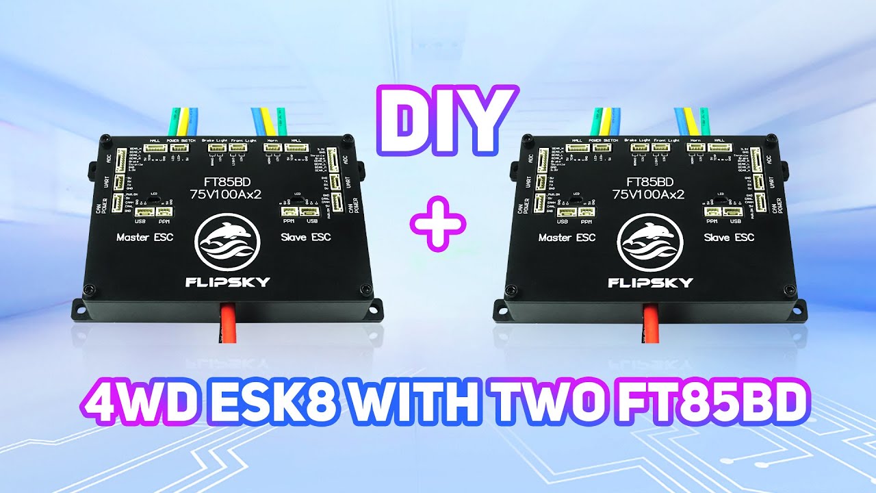 How to DIY 4WD ESK8 with Two FT85BD | Flipsky