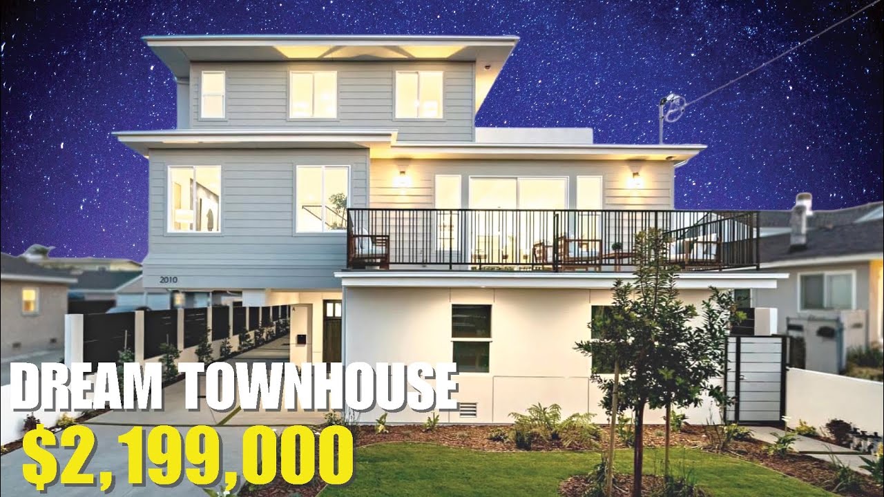Inside a BRAND NEW $2,200,000 Redondo Beach Townhome with an UNREAL Entertaining Space