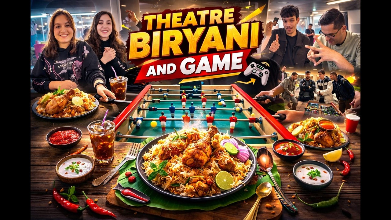 Biryani Review with Friends 🍗 + Theatre Drama & Crazy Games! Vlog 9