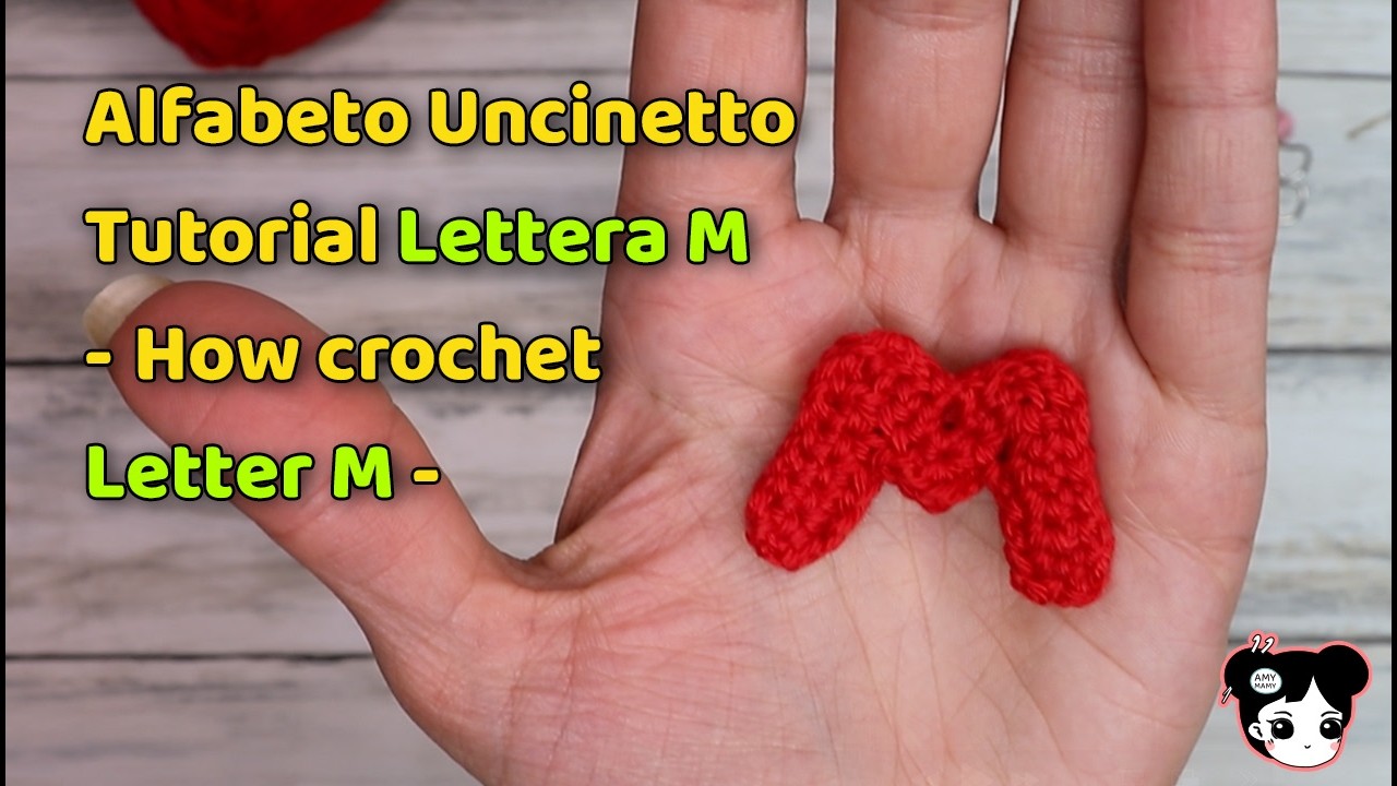Tutorial Alfabeto Uncinetto Facile e Piccolo - Lettera M - How to crochet letter M
