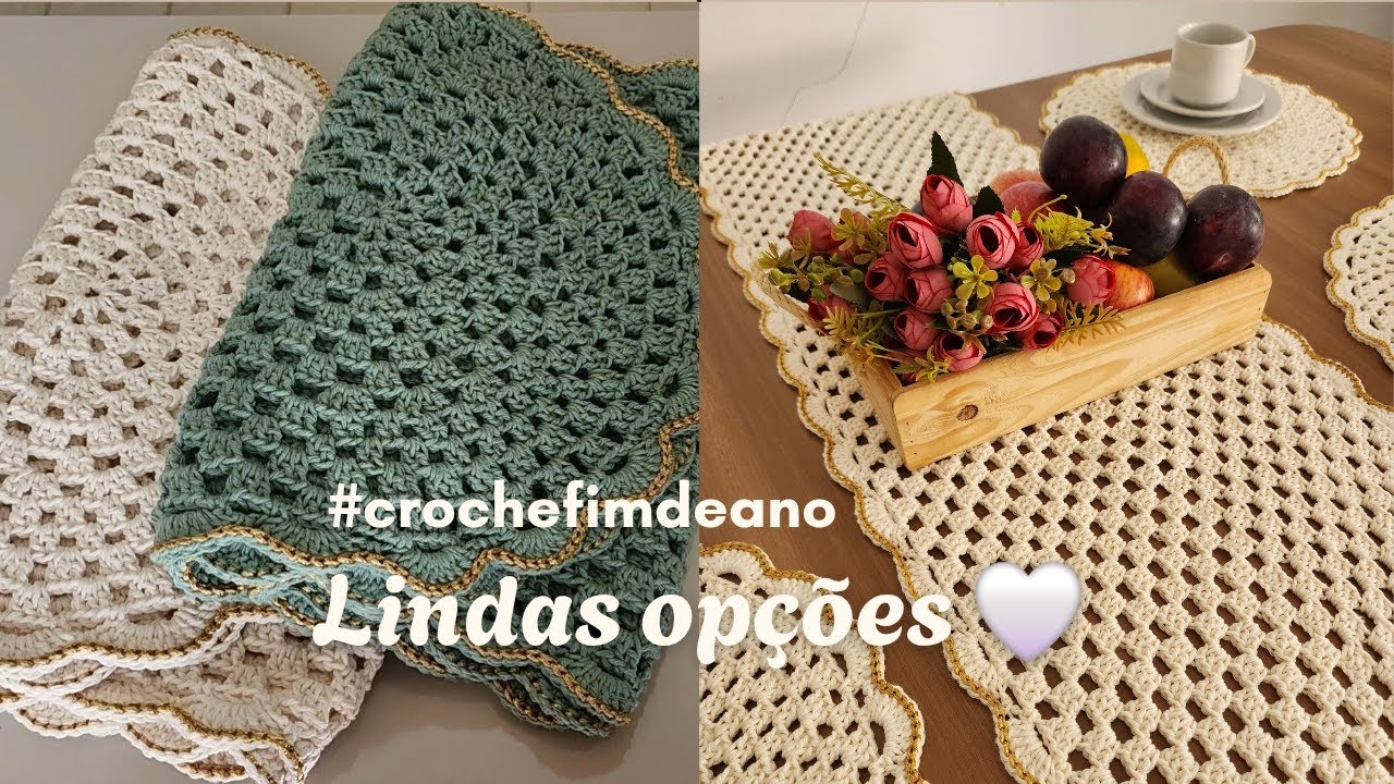 Crochê para mesa posta: ideias simples e encantadoras #crochefimdeano