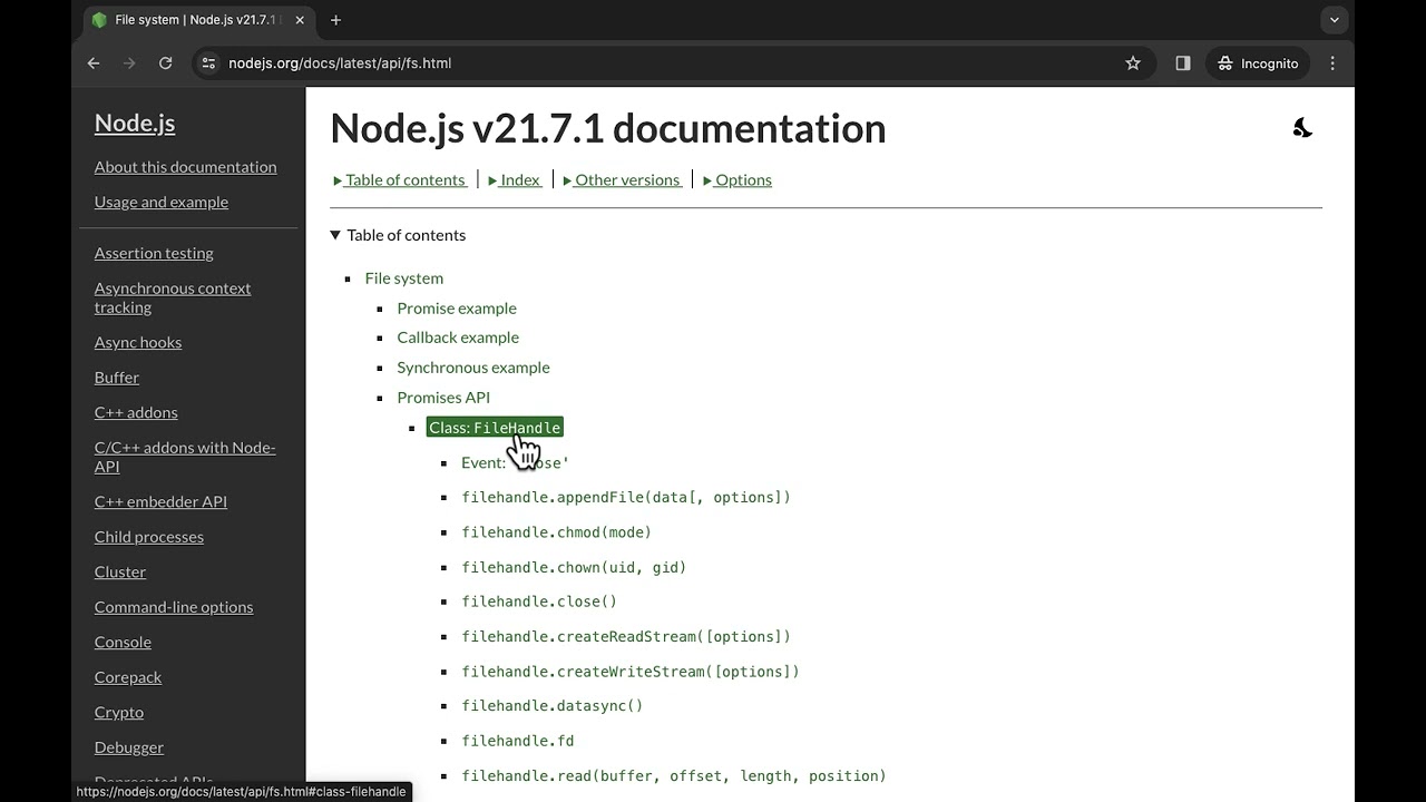 Core built-in modules in Node.js