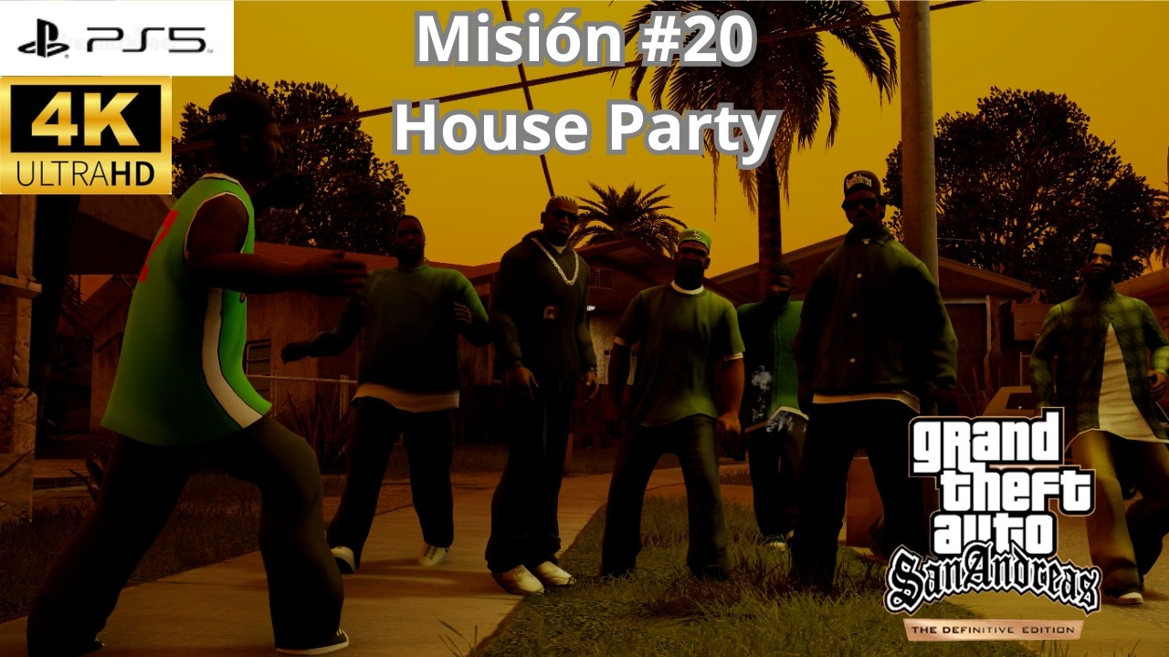 GTA San Andreas Definitive Edition PS5 - Misión #20 - House Party (4K)