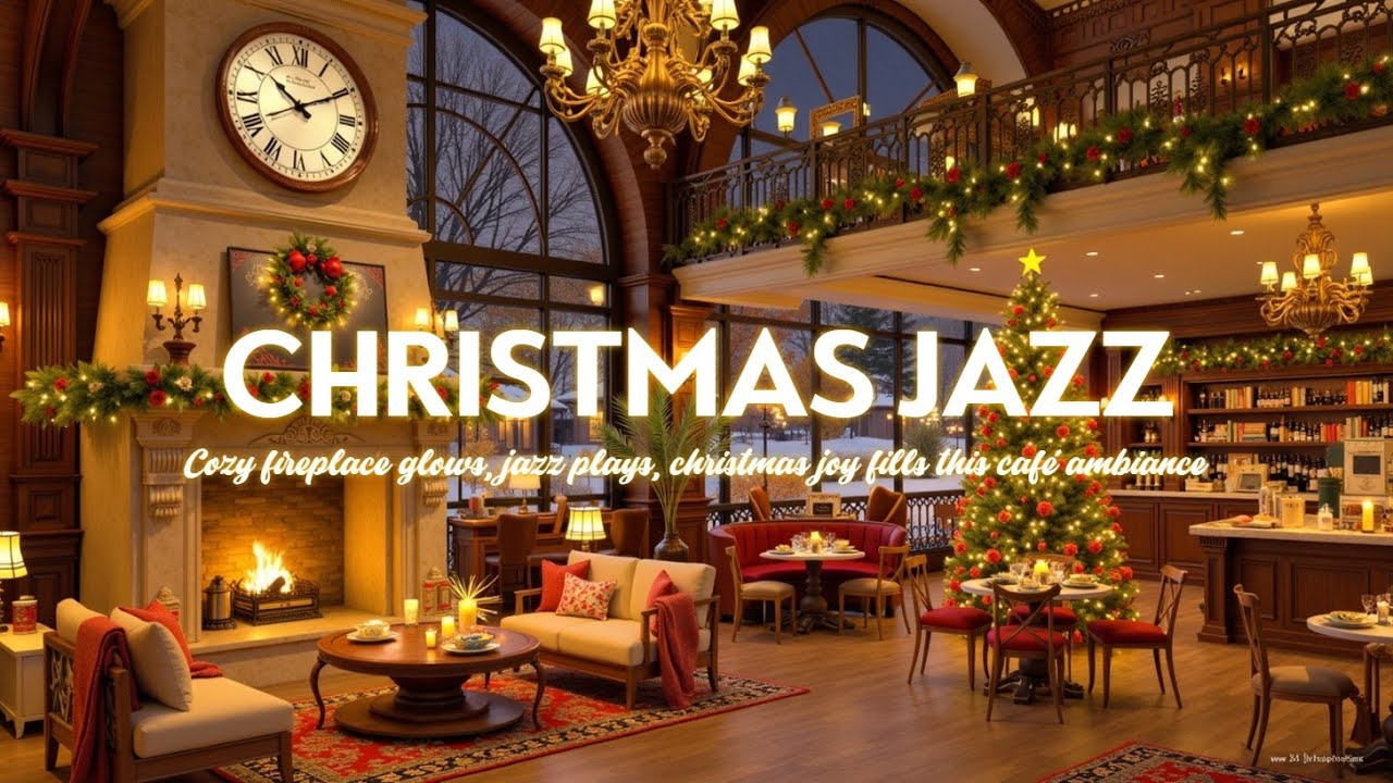 Cozy Christmas Coffee Shop Jazz   Relaxing Winter Holiday Ambiance