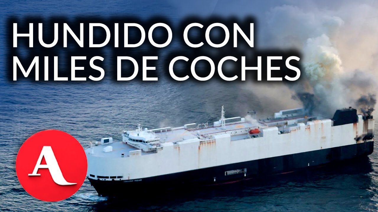 Se hunde buque con 3,000 autos rumbo a México