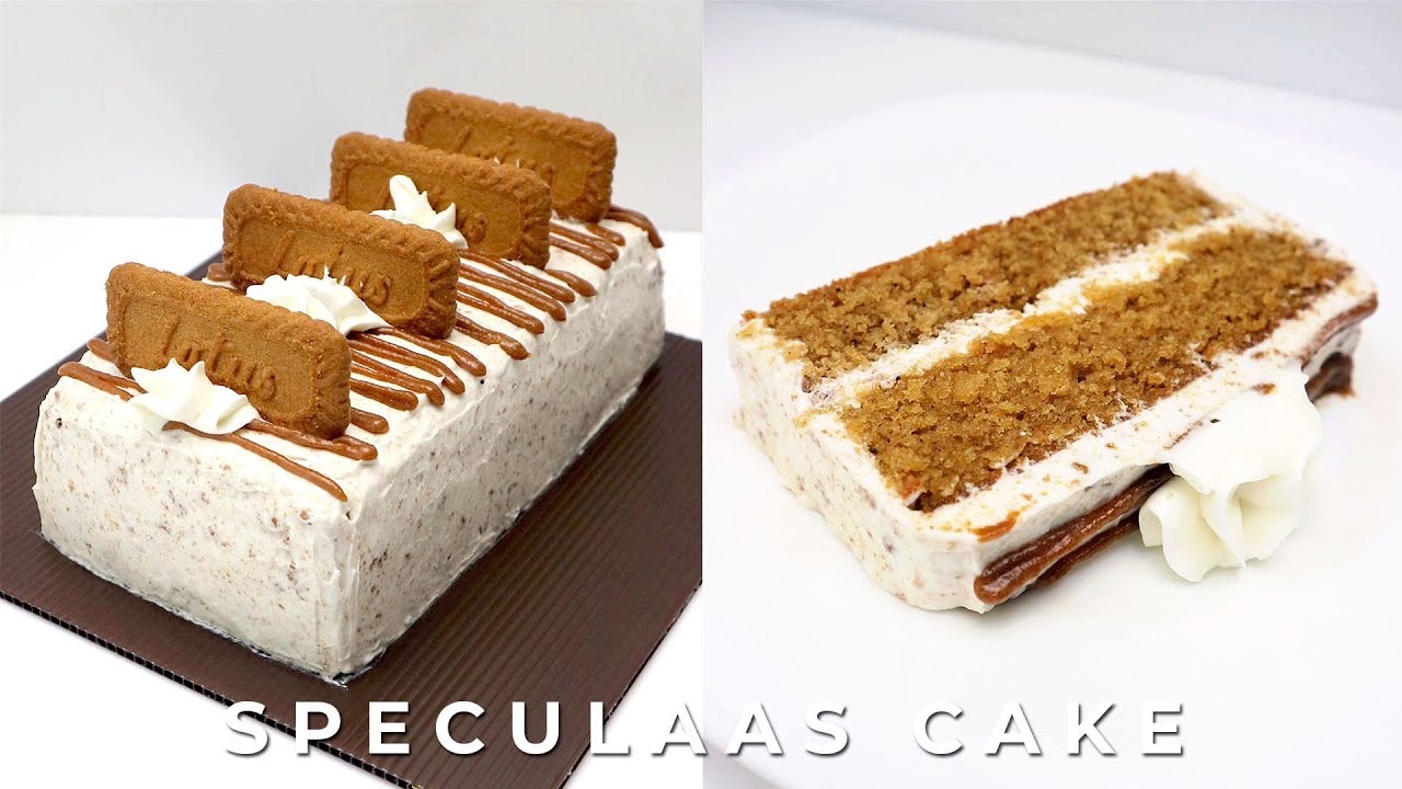 LOTUS BISCOFF CAKE // SPECULAAS CAKE DENGAN BUTTERCREAM DAN BISKUIT BISCOFF