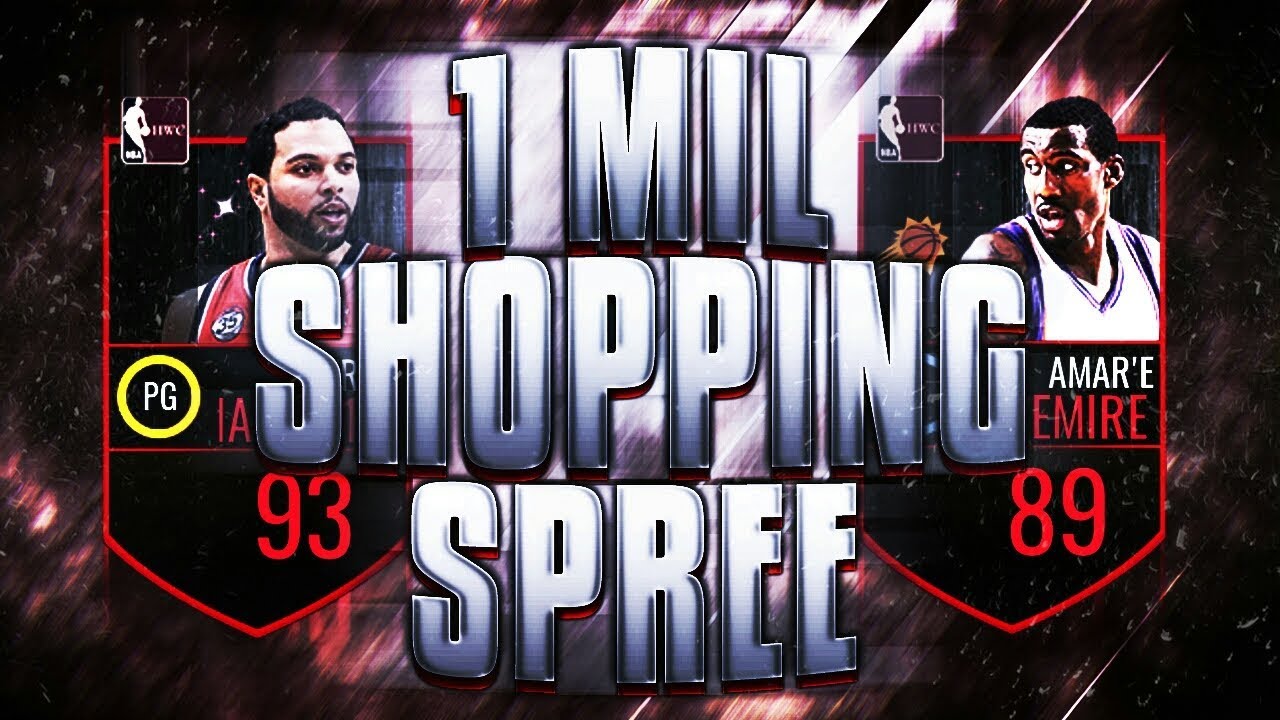 INSANE 1 MILLION COIN SHOPPING SPREE!!! ROAD TO THE TOP NBA LIVE MOBILE EP. 30!!!