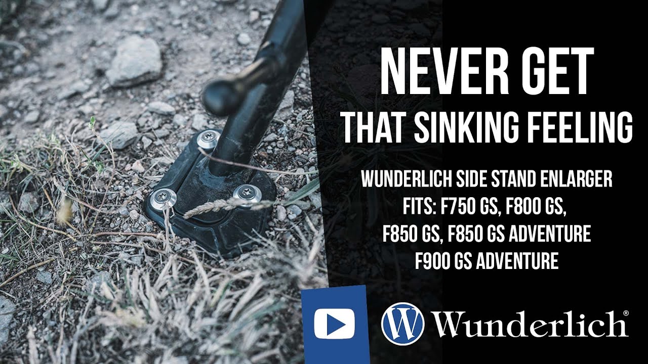 Wunderlich Side Stand Enlarger – Black | Extra Stability for BMW Adventure Motorcycles