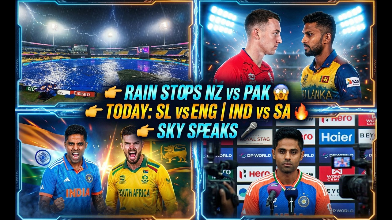 Rain Shock + Double Header + SKY Speaks 🎤 | T20 WC 2026 Day 15 Ep - 28