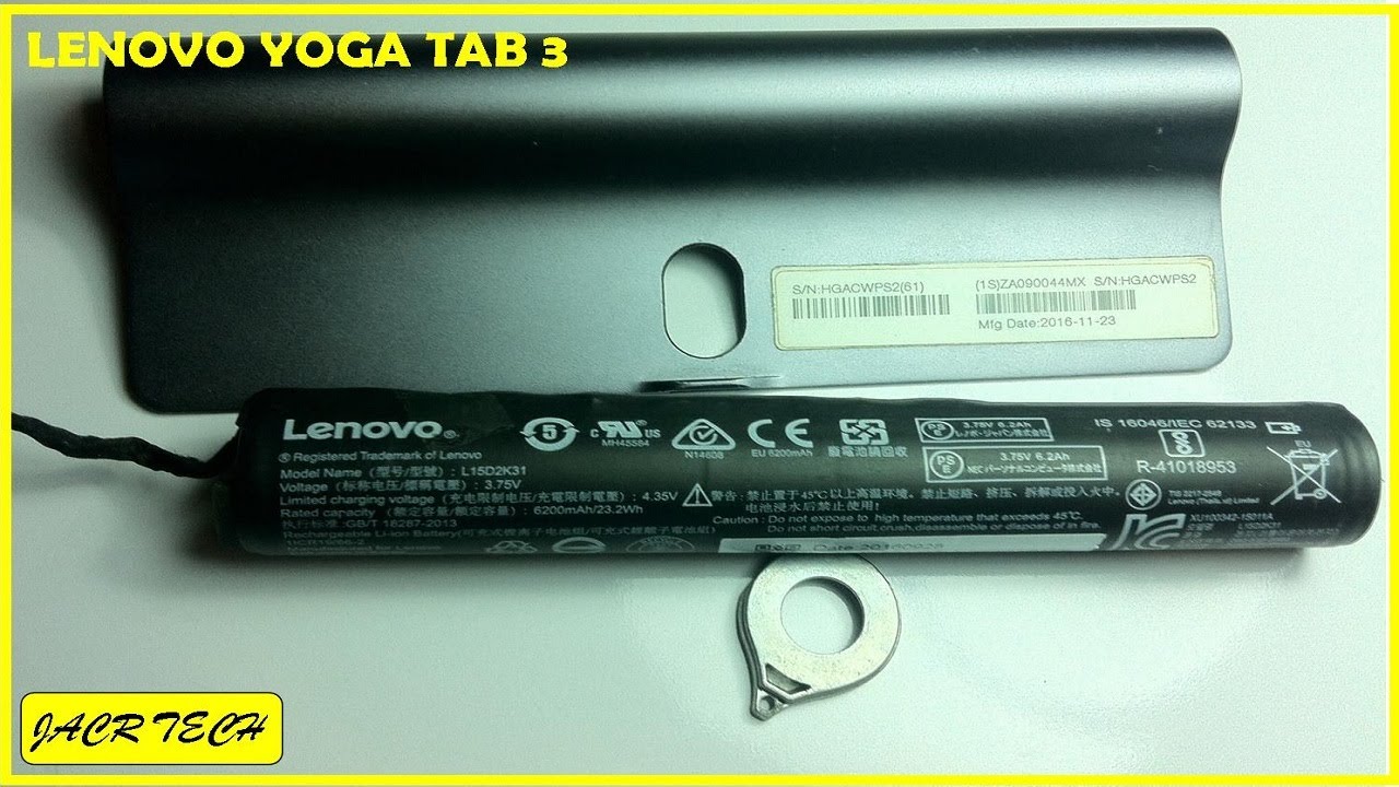 Cómo cambiar batería tablet Lenovo Yoga Tab 3 YT3-850F / YT3-X50F