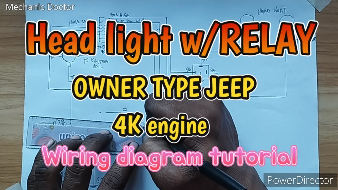 HEAD LIGHT with REPLAY, owner type jeep 4k engine, wiring diagram tutorial?