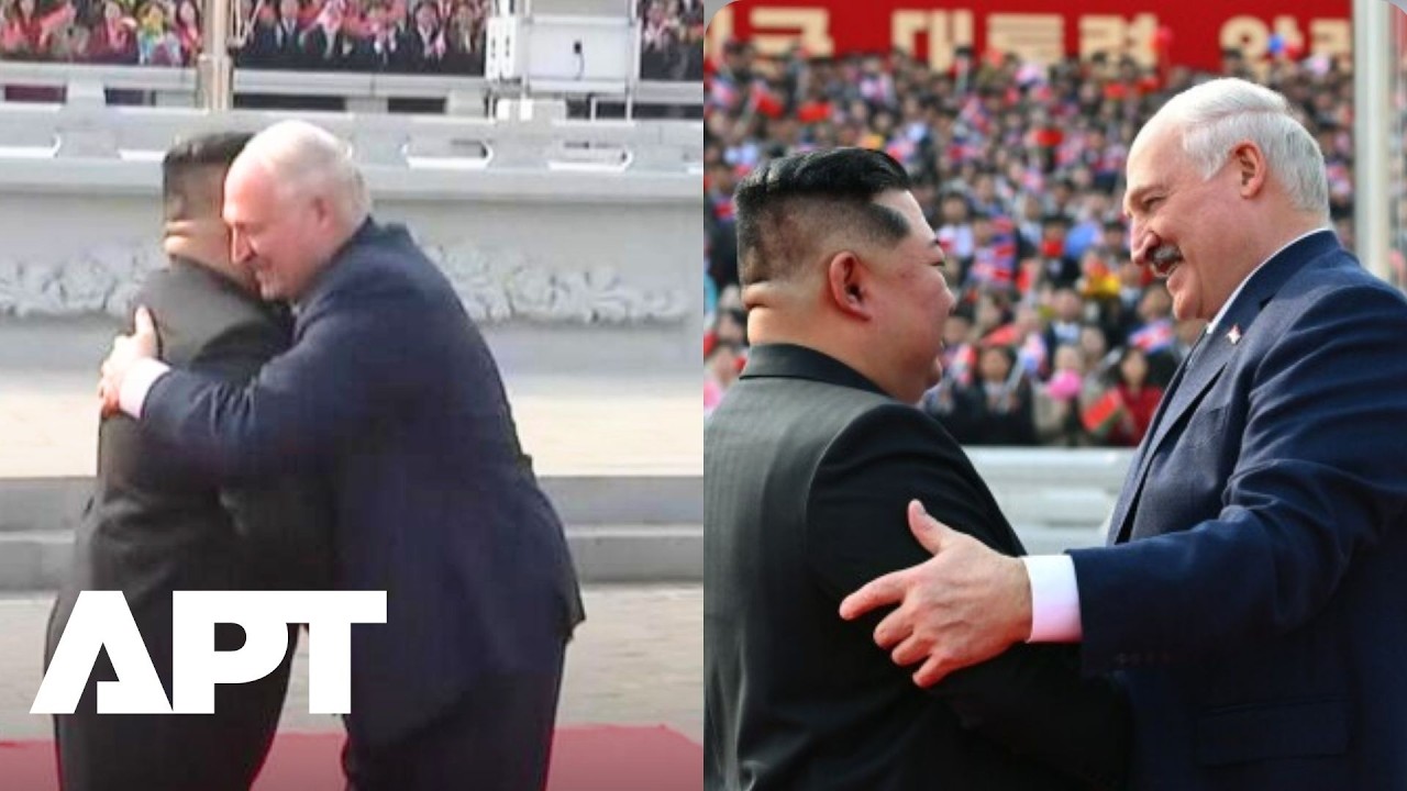 Moment Kim Jong Un Embraces Belarusian President in Pyongyang | APT