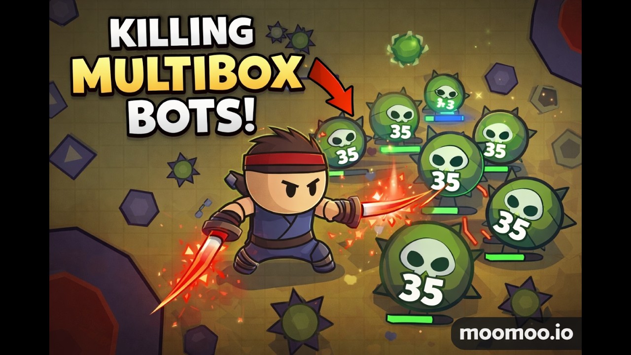 Killing multibox bots + insta clips |moomoo.io|