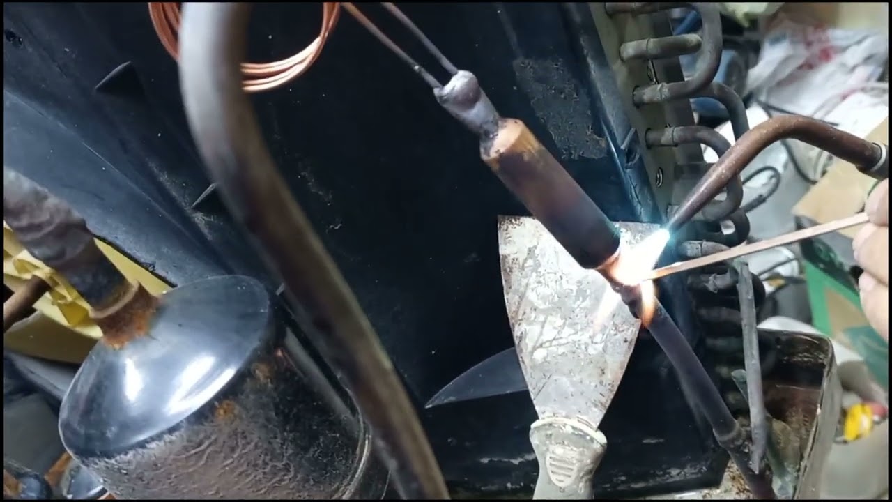 Paano maghinang ng capillary at filter drier ng Aircon