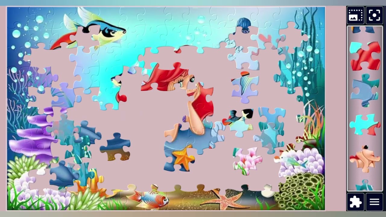 Ariel's Underwater Dream🧜‍♀️🌊🐚🪸✨️🪄//jigsaw puzzles🧩//jigsaw puzzles journey🧩//puzzlesArt🧩🧩//