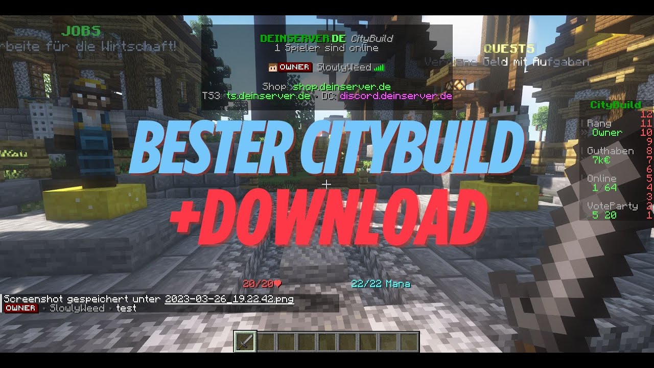 🔥 SO erstellst DU den besten CityBuild Server mit Plugins &ndash; Download Link🔥 &lrm;