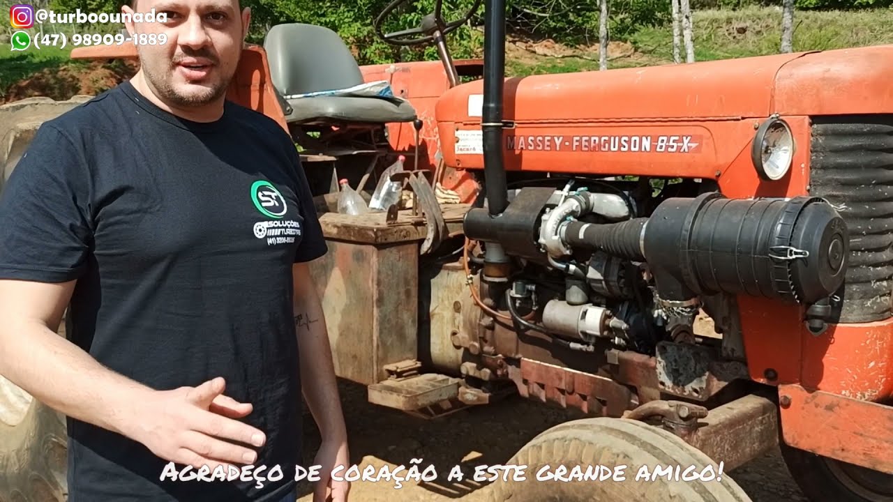 MF85X - INSTALAÇÃO DO KIT TURBO COM PENTE E PROJETO DE ADAPTAÇÃO DE TRAÇAO BERTOLDO - LOTHAR WENZEl