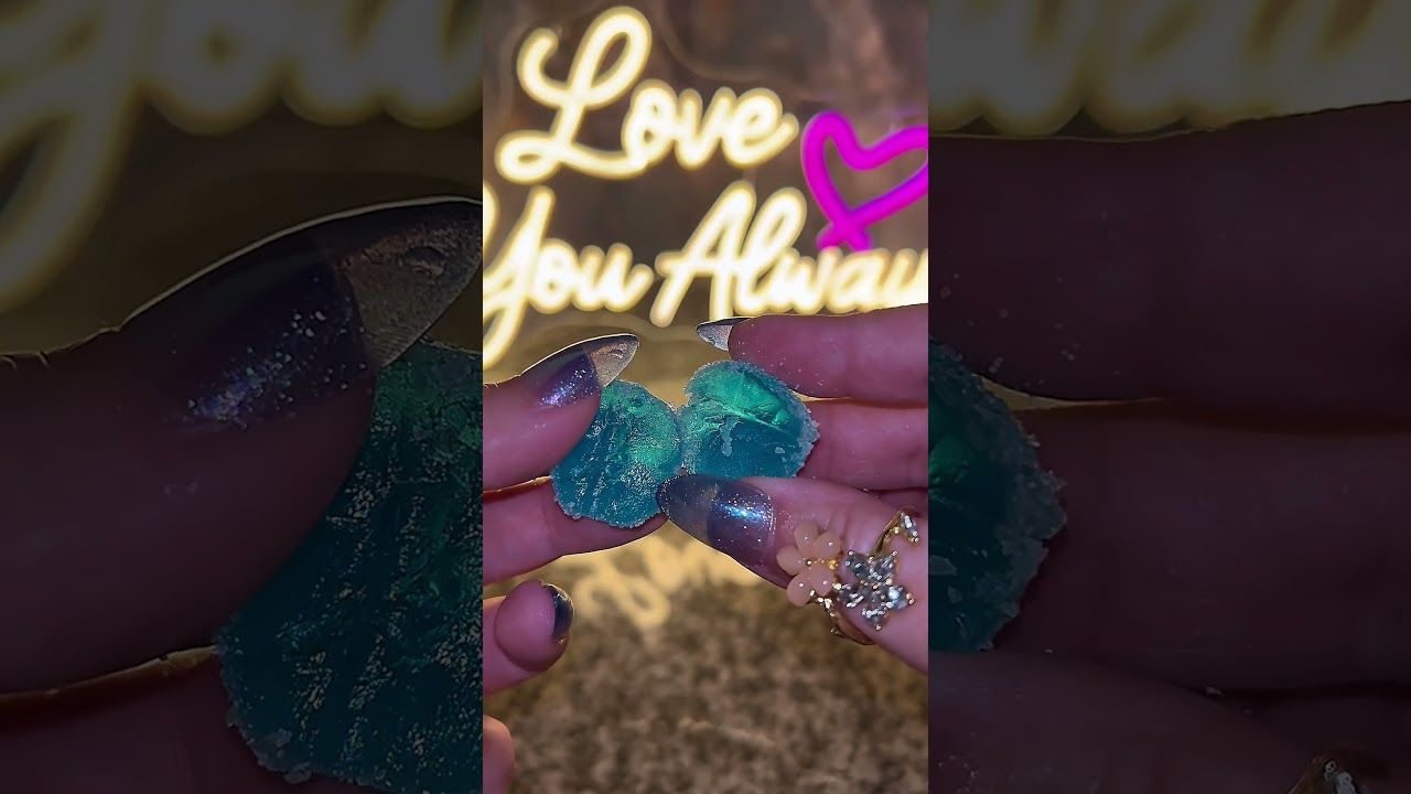 ASMR crystal candy opening | Silky Gem Crystal Pops🍭 #candyopening #asmrfood #unboxingvideo #candy