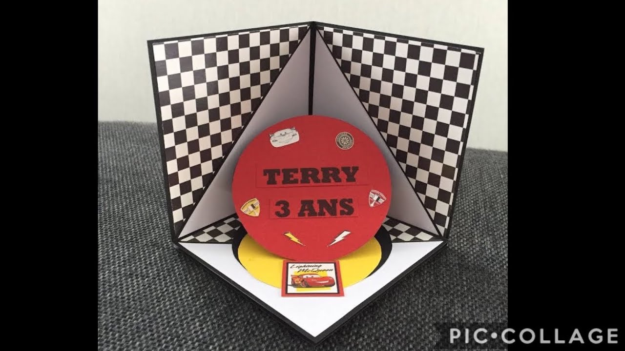 TUTO SCRAP Carte Triangle en Coin avec Chevalet