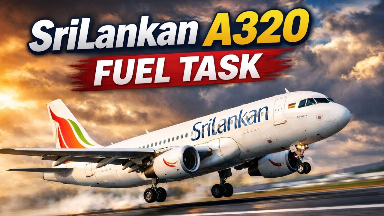 Empty fuel task with Sri lankan airlines A-320. 