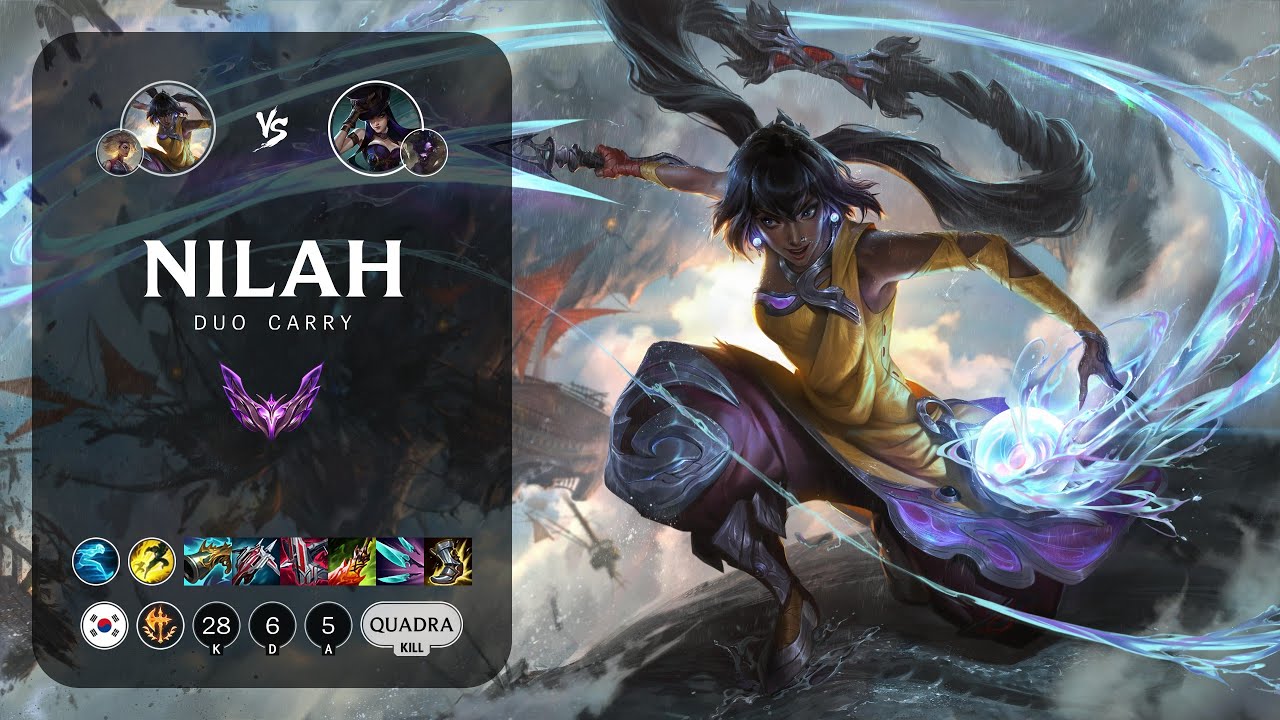 Nilah ADC vs Caitlyn - KR Master Patch 14.7