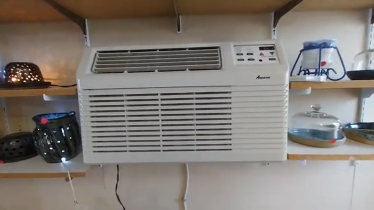 Amana 9,000 BTU PTAC Heat Pump Startup/Shutdown in Heat Mode