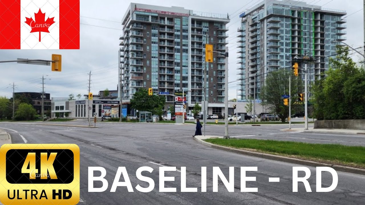 Walking Tour - Baseline Road  Ottawa,Canada [ 4K  Ultra HD - 24/fps]
