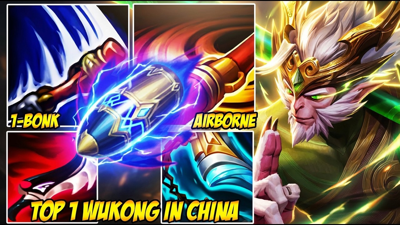 WILD RIFT CHINA TOP 1 WUKONG - DOUBLE KNOCKUP IS UNFAIR! The 
