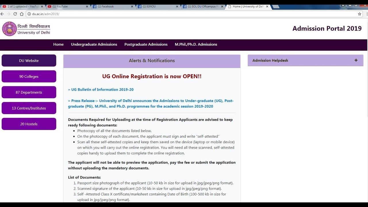 How to fill Delhi University (UG) form 2019: Step by Step Guide