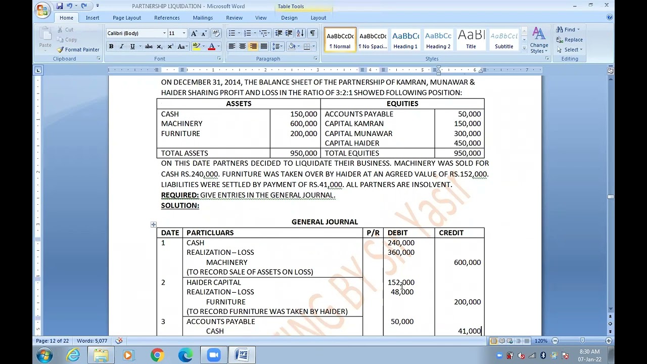 2nd Year | Liquidation 2015 AND 2014 Private | Accounting BIEK