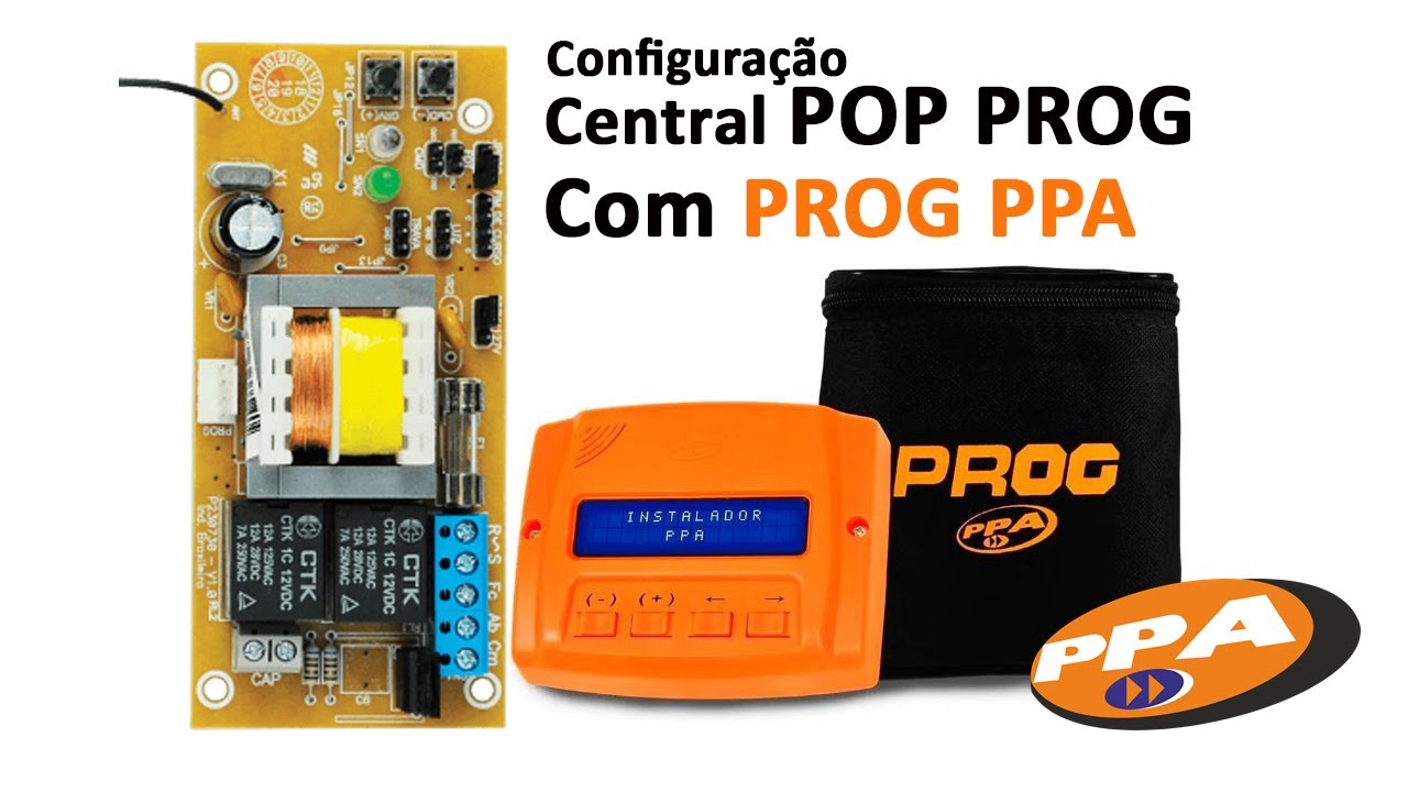 Configurando Central POP Prog com Programador PROG da PPA
