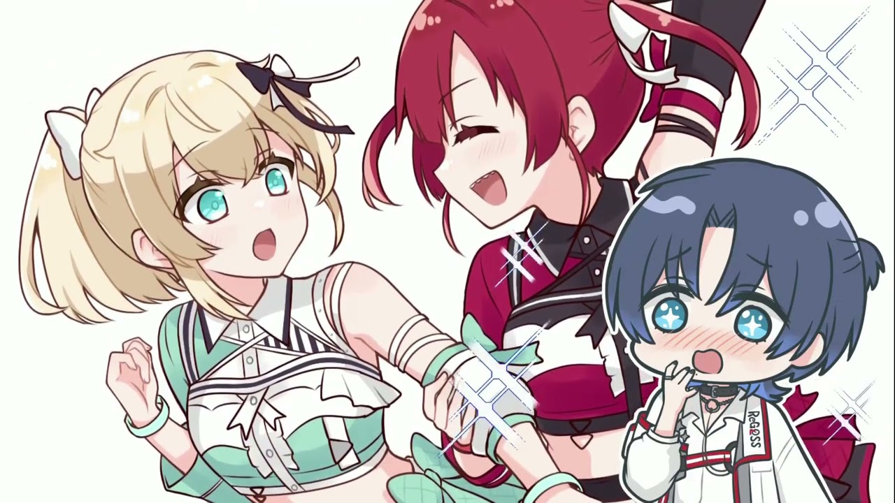 【手描き】仲良しなかざマリに光を感じた青くん【火威青/風真いろは/宝鐘マリン/hololivefesEXPO25/切り抜き漫画】