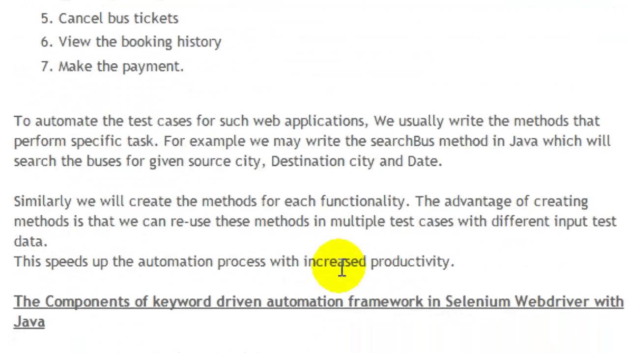 Keyword driven automation framework in Selenium