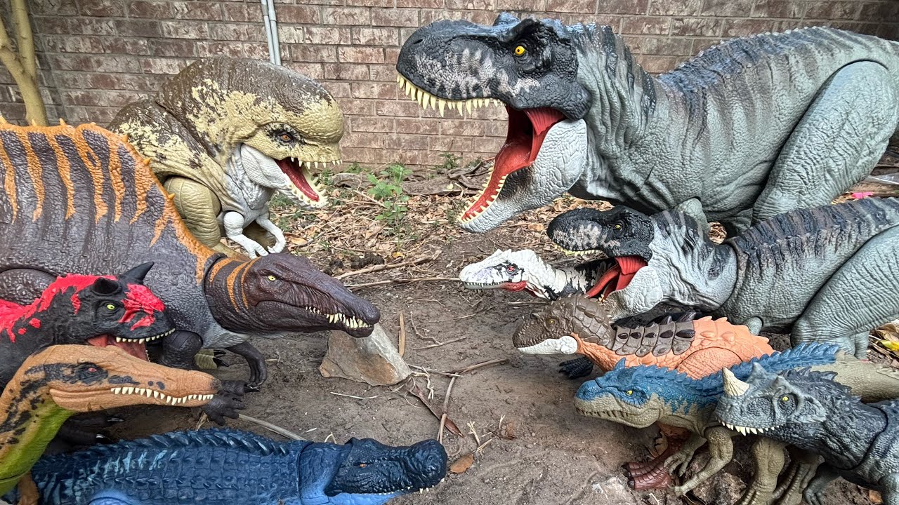 Ember vs D Rex, Gorgosaurus, Allosaurus and spinosaurus Animation Full Version 