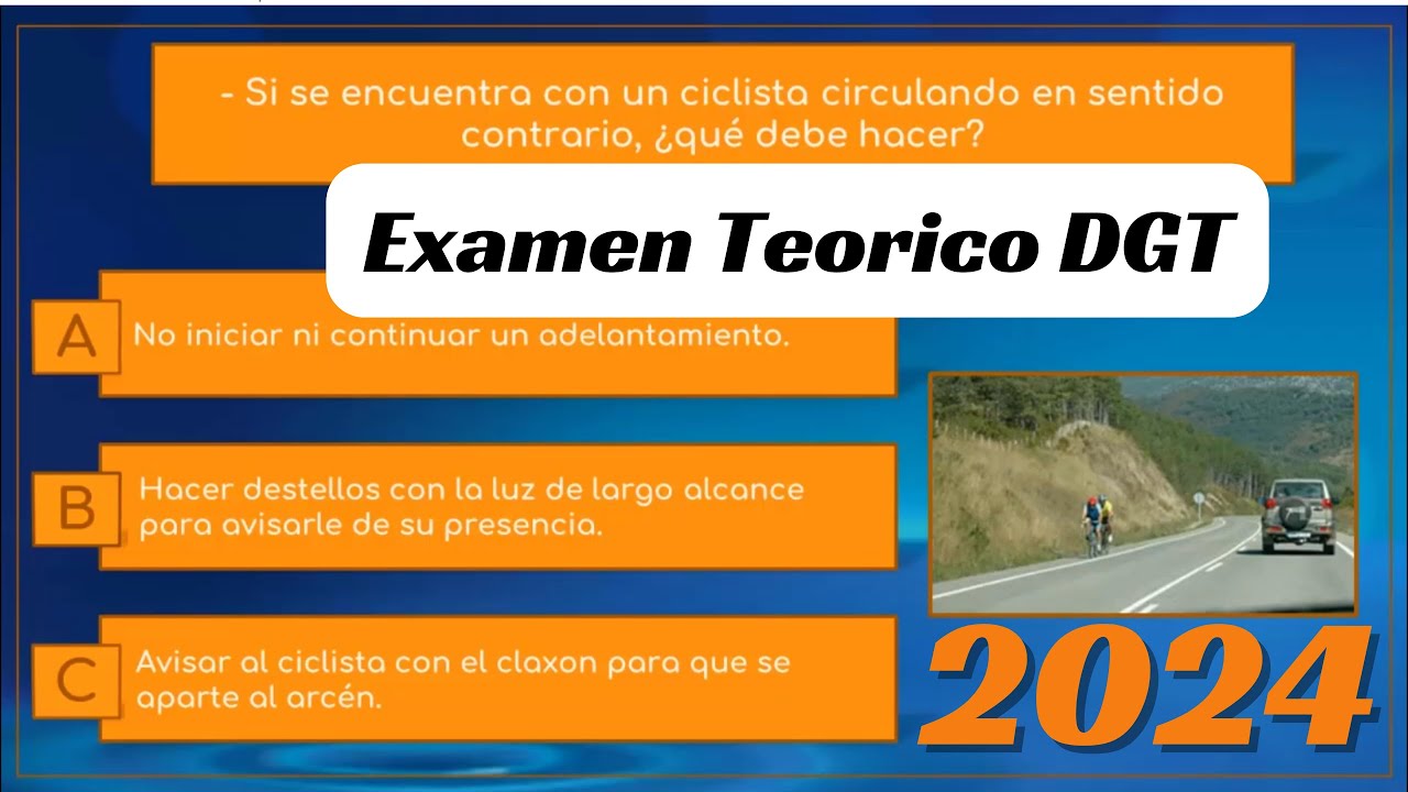 Examen teorico DGT 2024 ESPAÑA TEST EXAMEN TEÓRICO   test de autoescuela