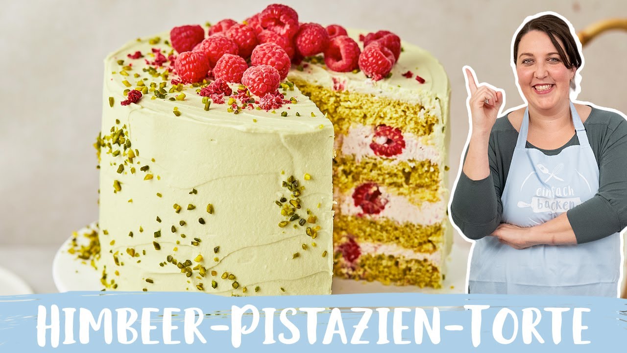Himbeer-Pistazien-Torte 🍰✨ | mit echter Pistaziencreme | Einfach Backen