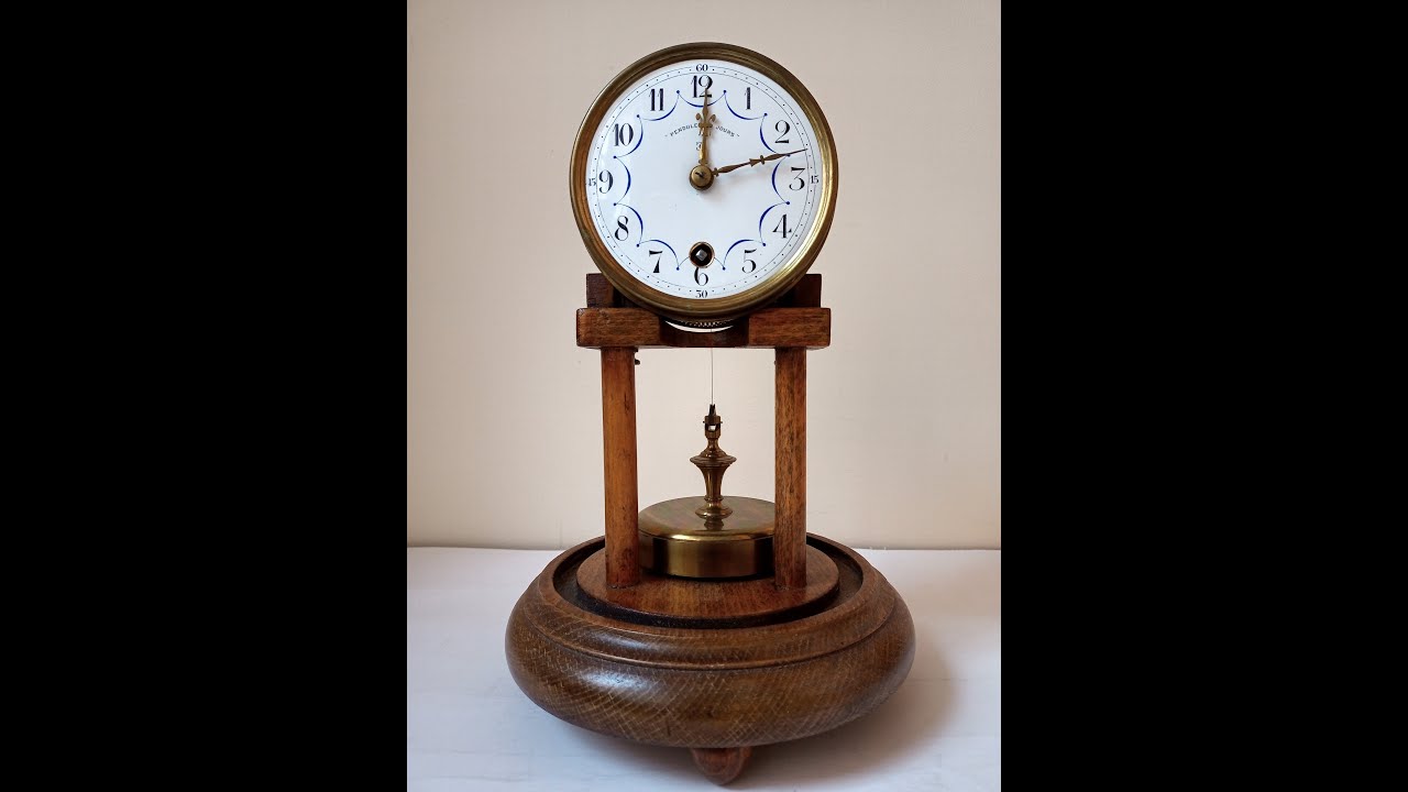 Grivolas 400 day clock torsion anniversary clock under glass dome